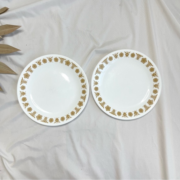 Corelle Taylor Swift Anti Hero Music Video Floral Butterfly Gold White Plates - Picture 2 of 12